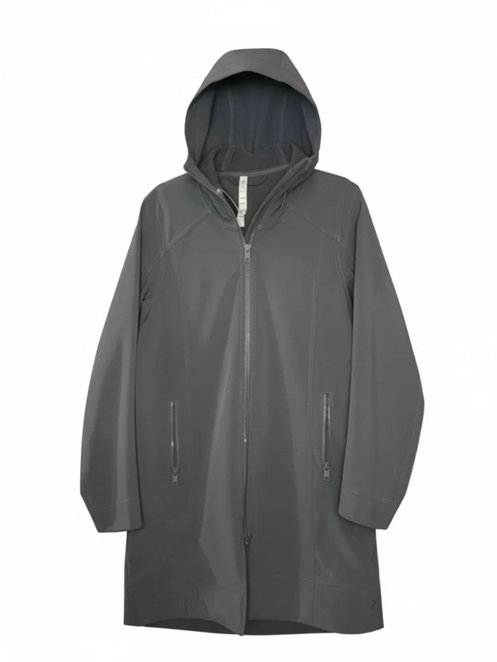 LULULEMON City Softshell Dark Gray Heavy Jacket Rain Coat Size 8